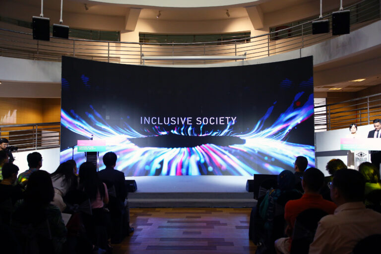 Speakers on stage at the 2025 ASEAN–Korea Innovative Culture Forum at National Gallery Singapore