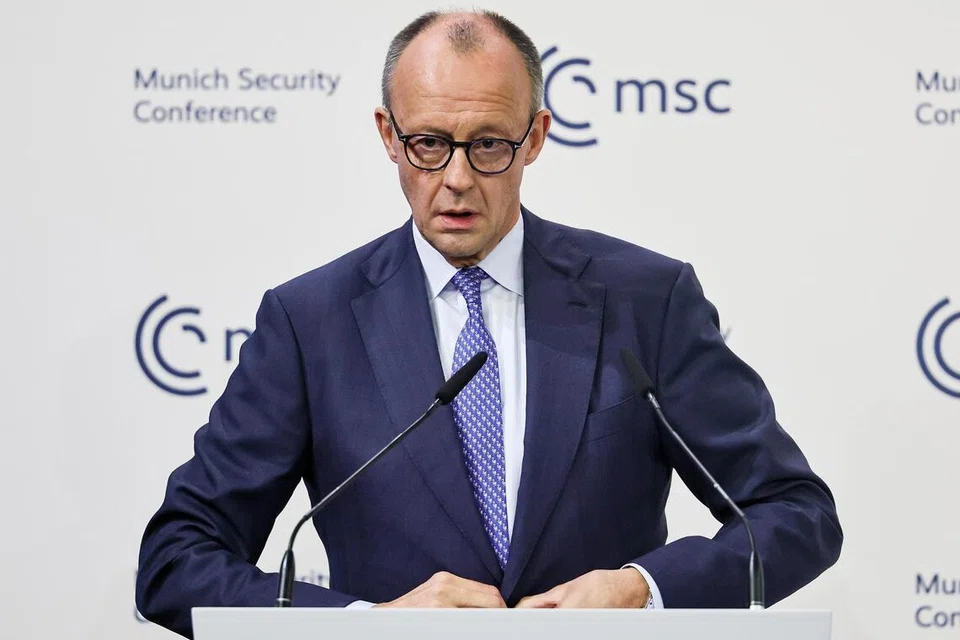 German Chancellor Friedrich Merz speaking at the Munich Security Conference in Munich