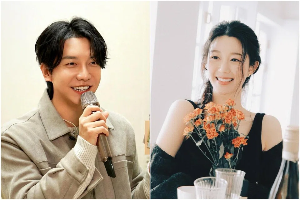 South Korean actor Lee Seung-gi and actress Lee Da-in at a public event
