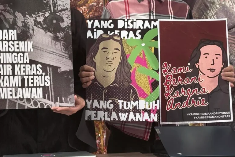 Indonesian activist Andrie Yunus after the acid attack investigation drew national attention in Jakarta